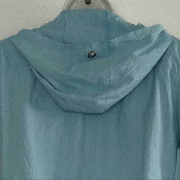 Kuhl Hooded Button Front Lightweight Shirt Jacket Blue M Womens Top - Picture 6 of 7